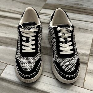 Black and White Patterned Sneakers